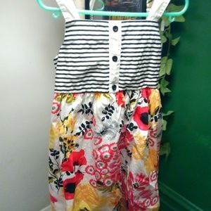 Poppy flowers and striped dress